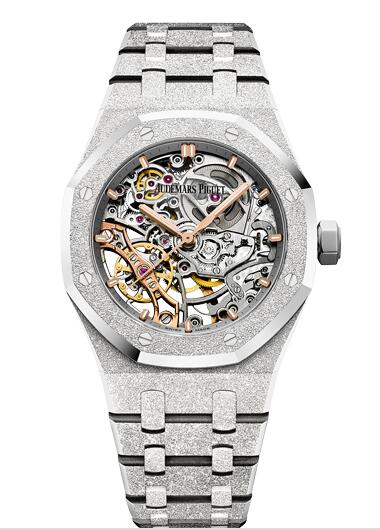 Audemars Piguet Royal Oak 37 Double Balance Wheel Openworked Frosted White Gold 15466BC.GG.1259BC.01 Replica Watch Audemars Piguet Royal Oak 37 Double Balance Wheel Openworked Frosted White Gold 15466BC.GG.1259BC.01 Replica Watch